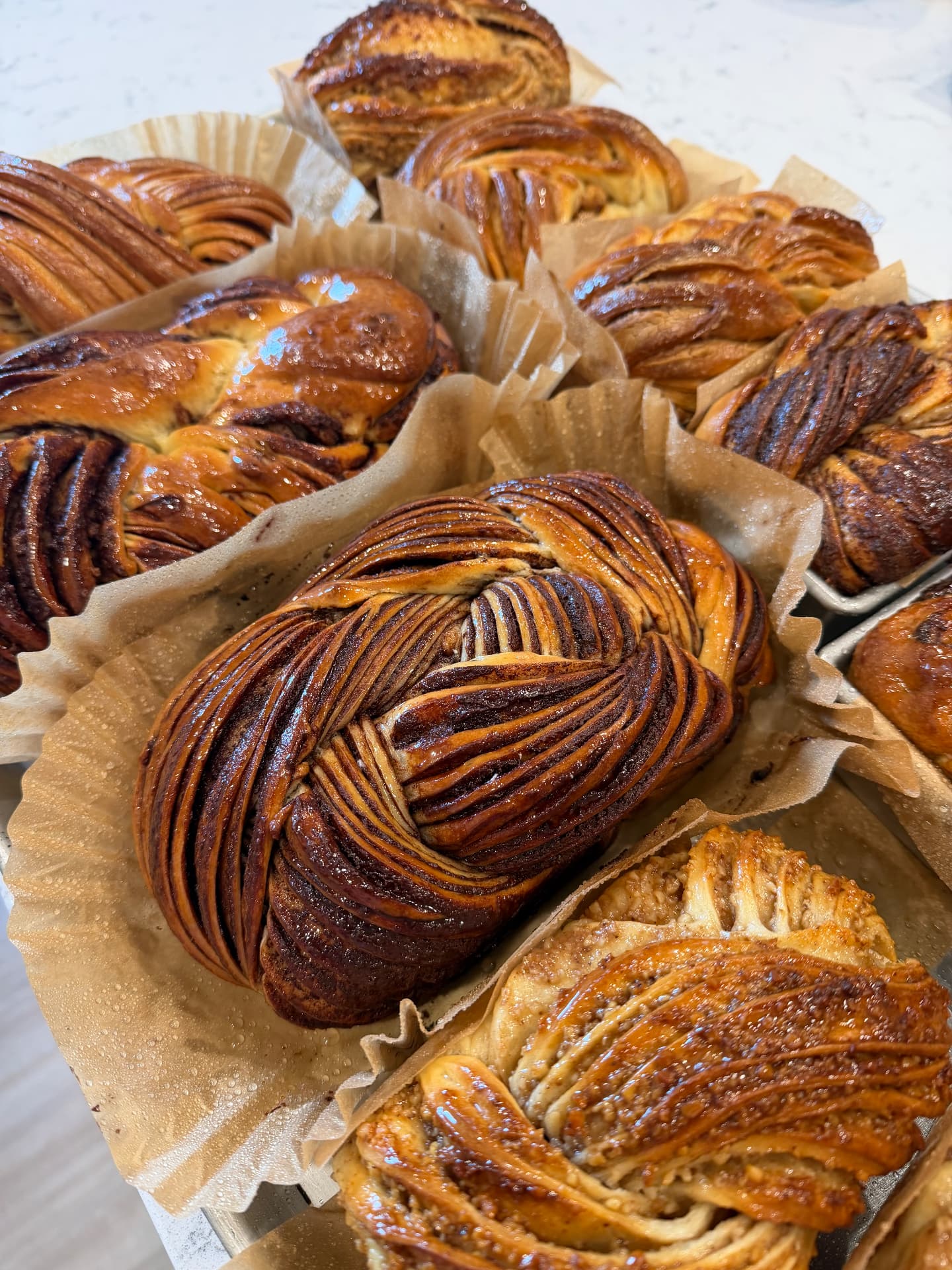 Babka Flavor Pack — Three babka loaves, pick any three flavors (repeats welcome). Available to order for pickup from Mama Rozi's Bakehouse, LaGrange, KY.