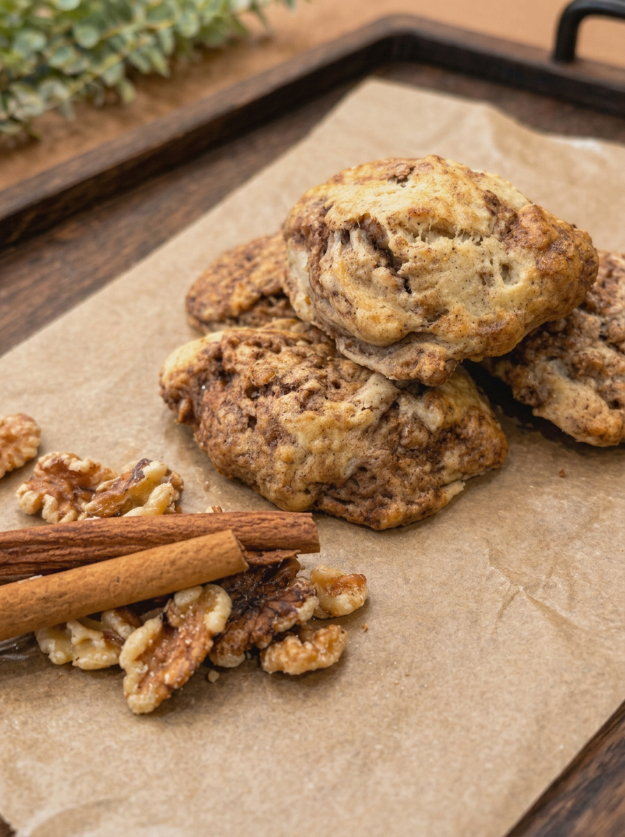 Brown sugar walnut scones