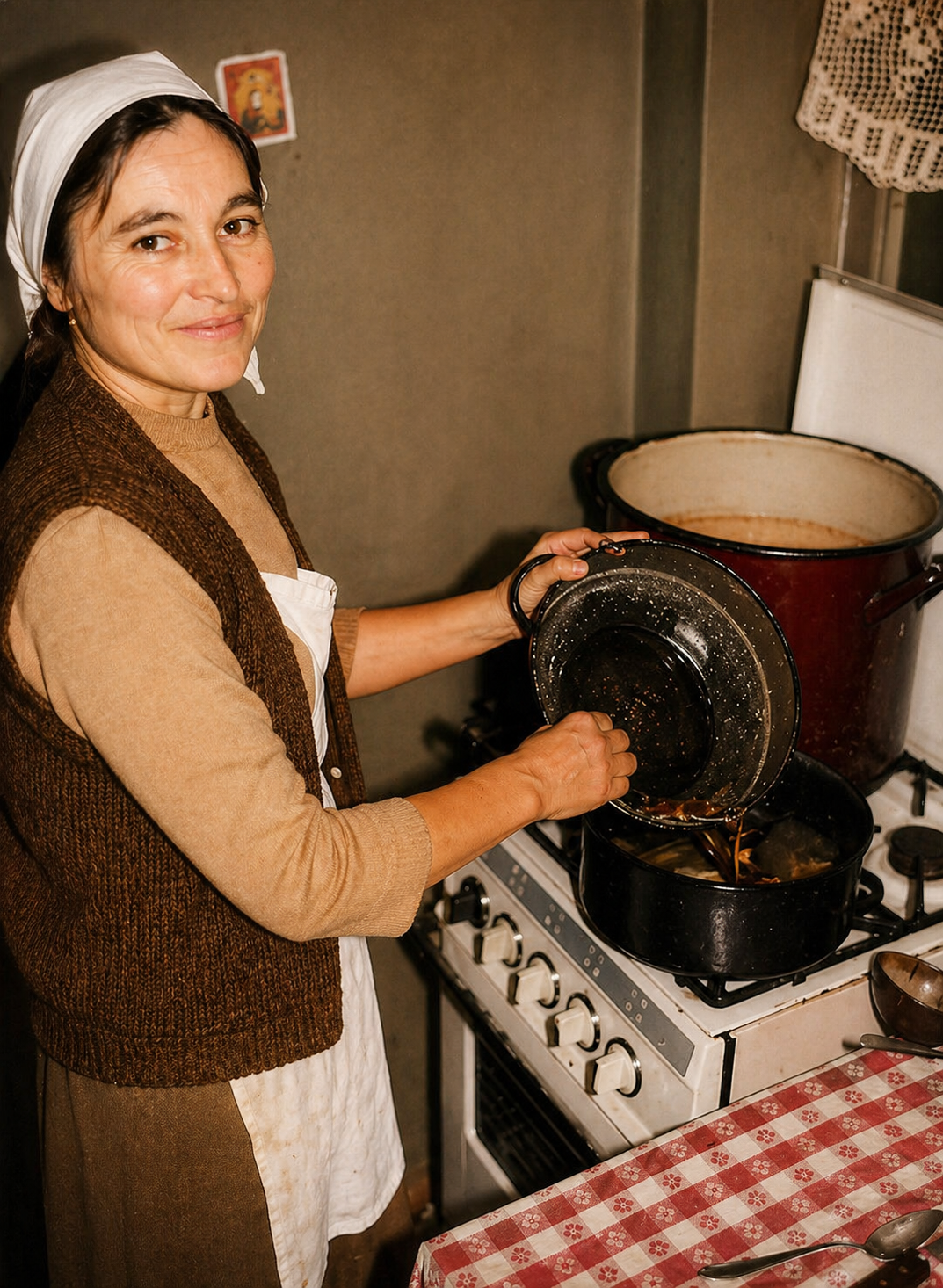 Hands kneading bread dough in a sunlit kitchen