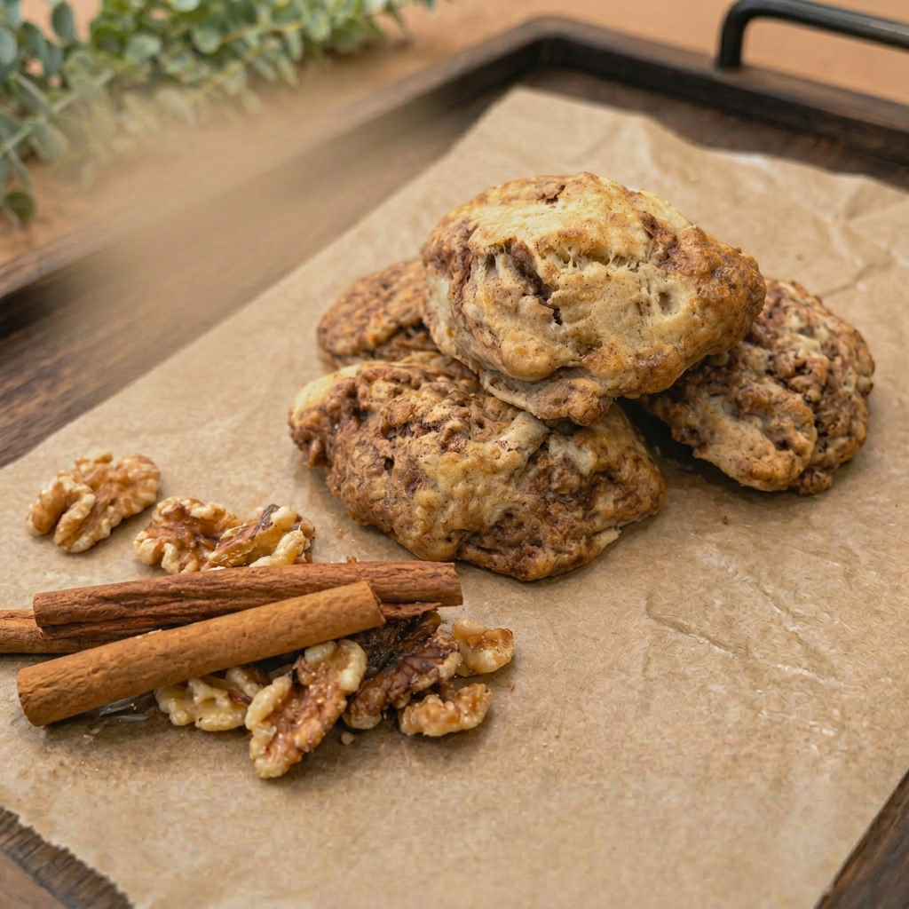 Brown Sugar Cinnamon Walnut Scone