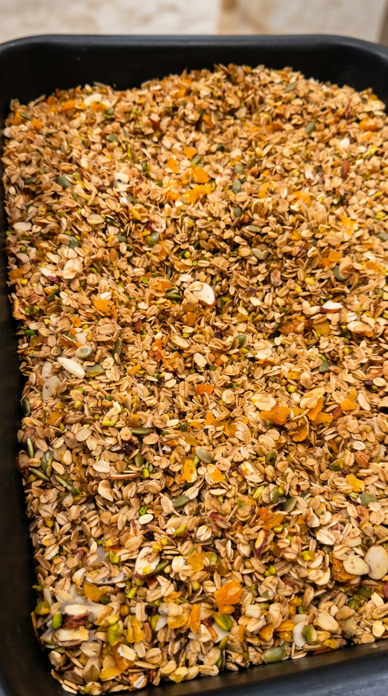 Pistachio Apricot Cardamom Granola
