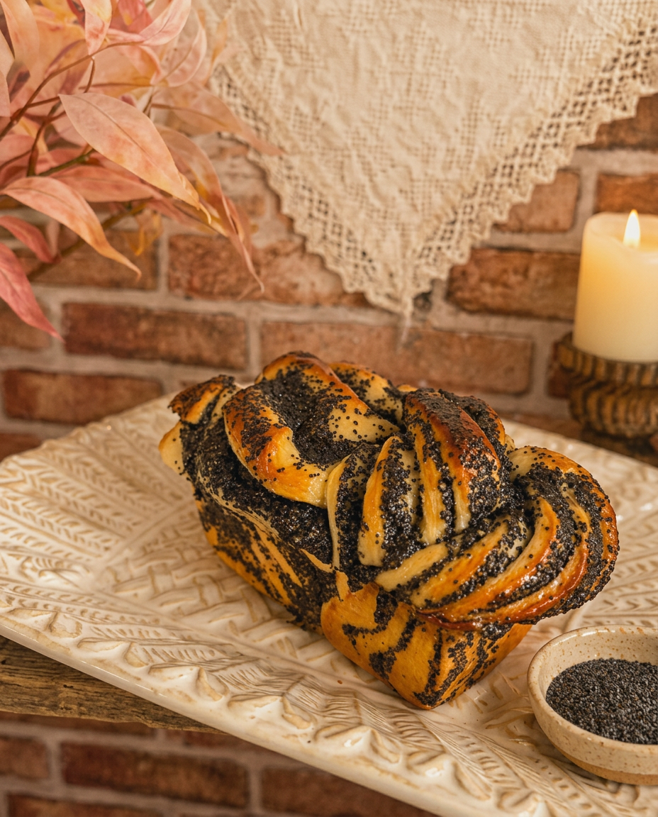 Poppy Seed Babka, Hungarian-style babka loaf from Mama Rozi's, LaGrange KY
