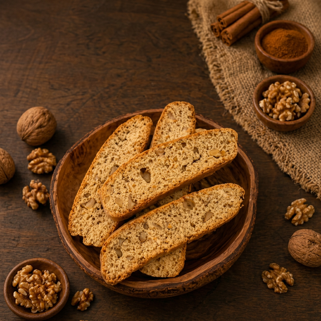 Walnut Spice Biscotti