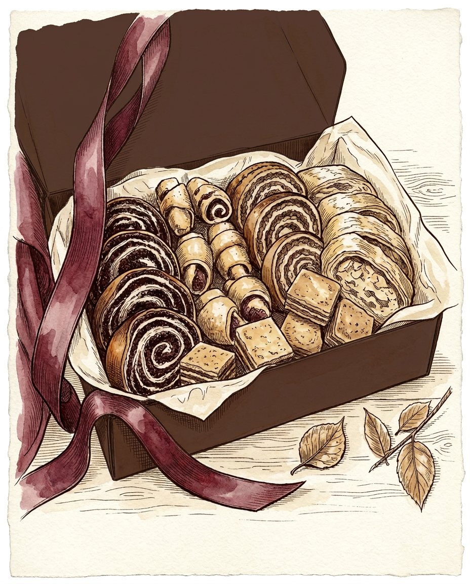 European Dessert Sampler with handmade European pastries from Mama Rozi's Bakehouse in LaGrange, KY